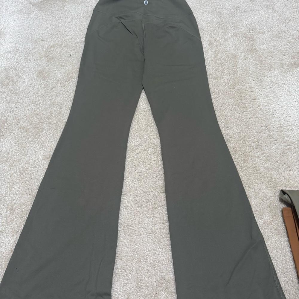 Olive Green Flared lulu Pants